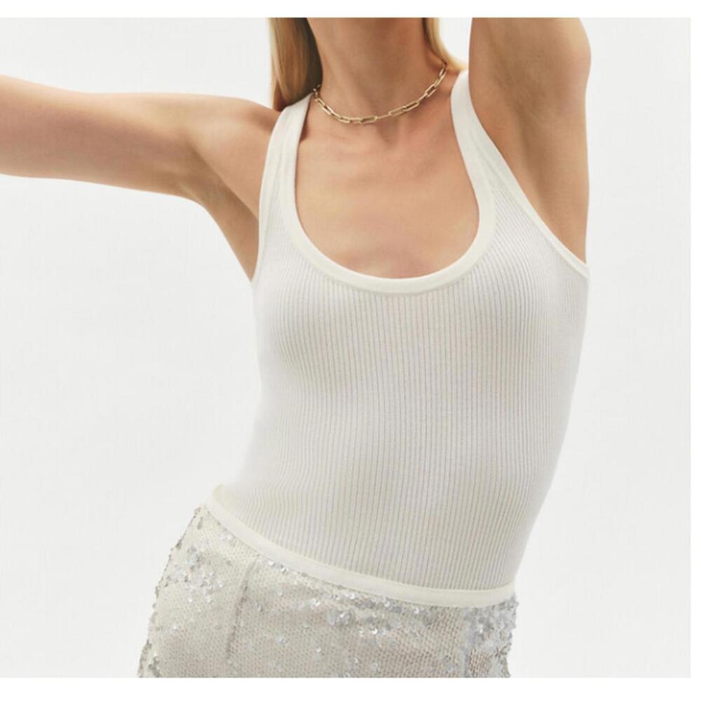 GOOP G Label cream ribbed Kerwin tank top sz XS